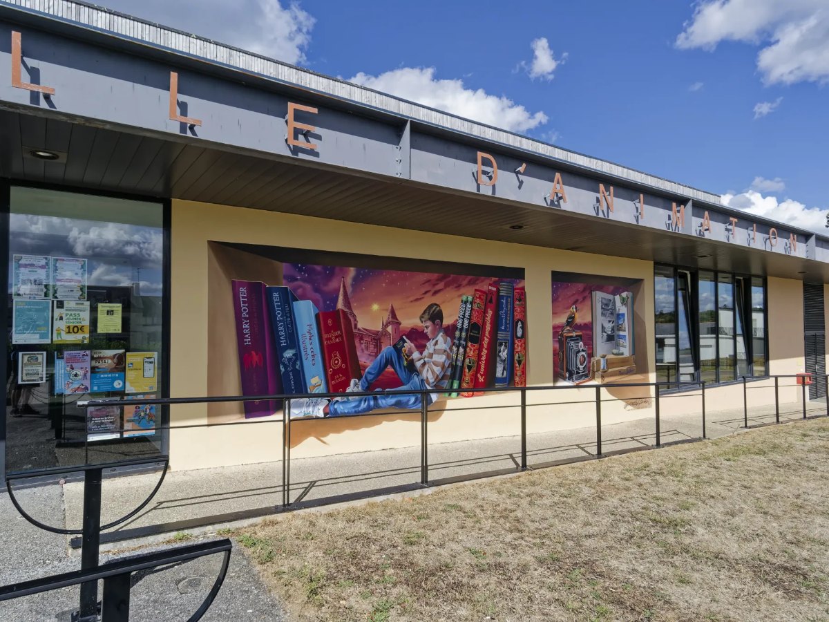 Fresque murale à Edern, Médiathèque (Petit Prince)